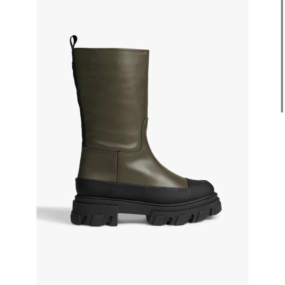 Ganni Olive Boots